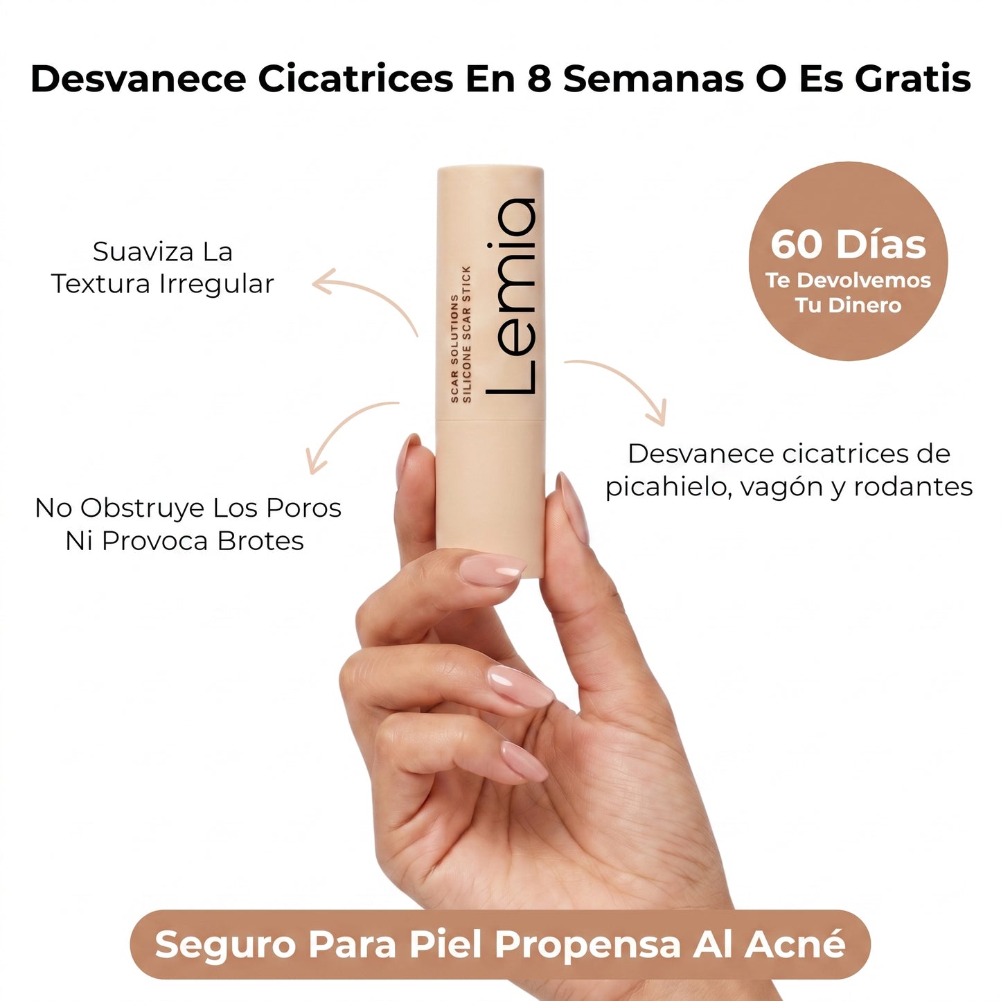 Stick Reparador de Cicatrices con Silicona Médica