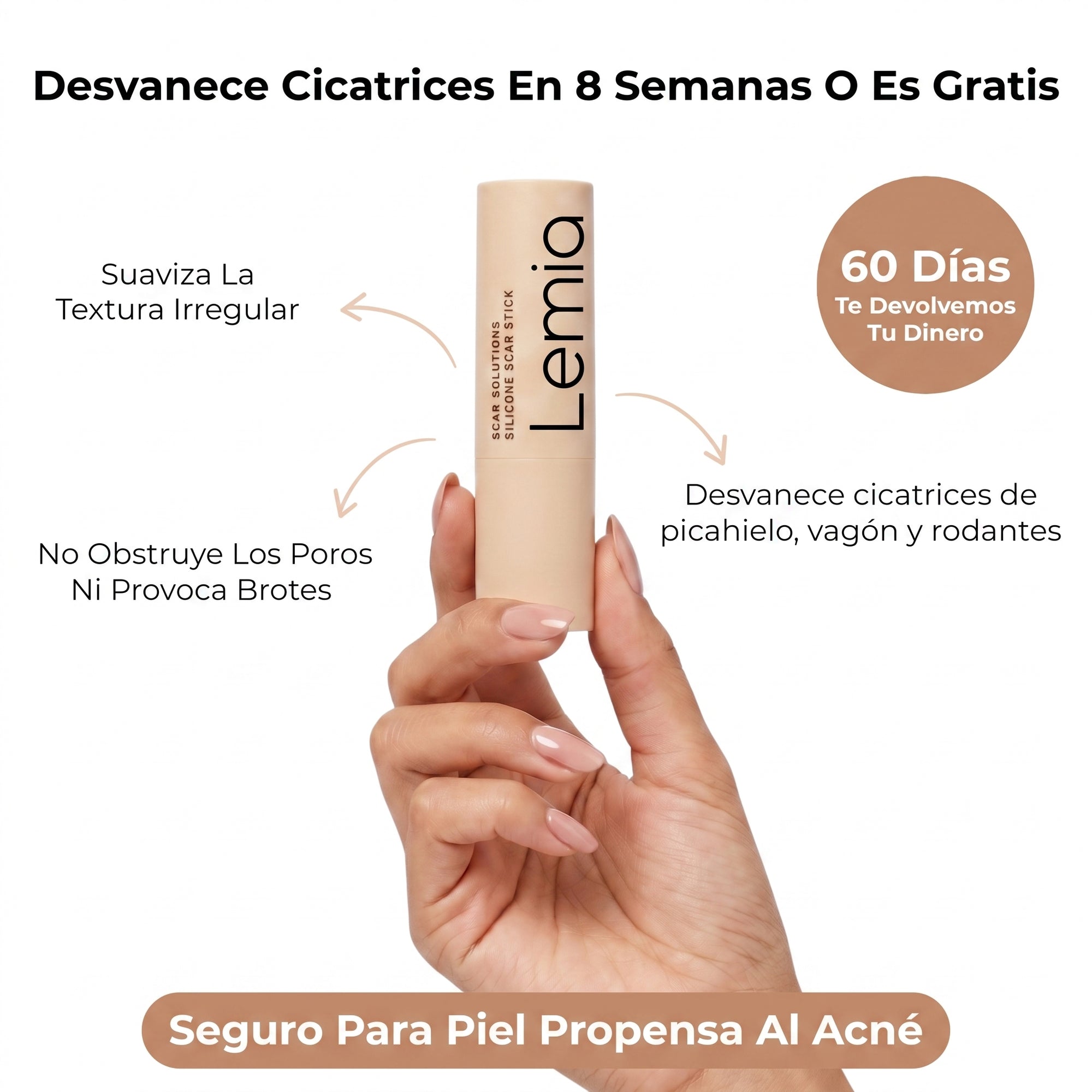 Stick Reparador de Cicatrices con Silicona Médica