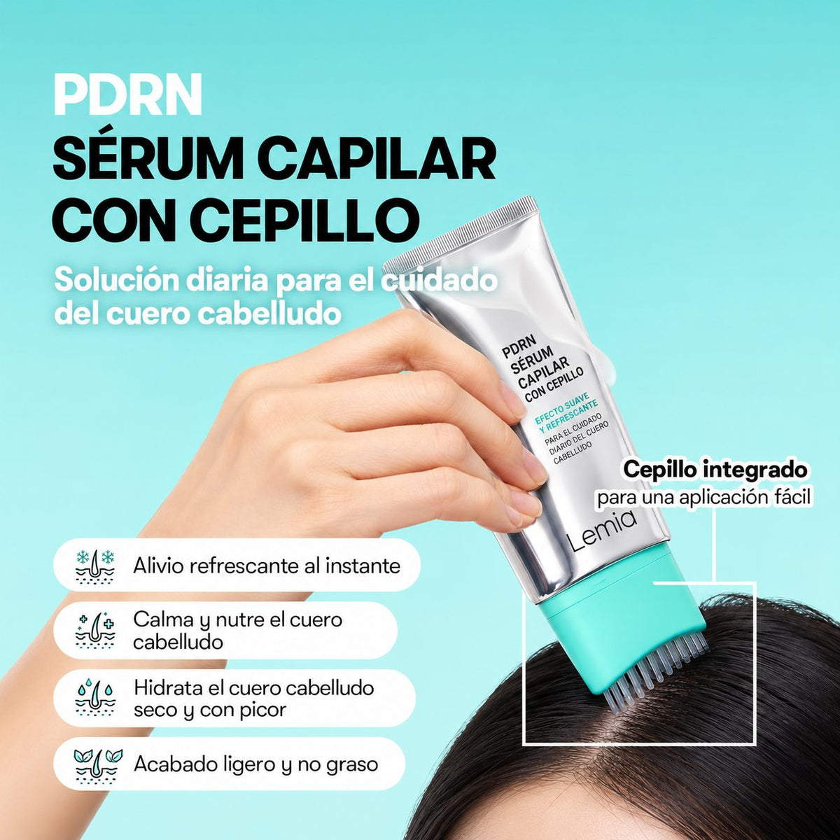 Cepillo Sérum Coreano PDRN — La Rutina Capilar Viral en Corea